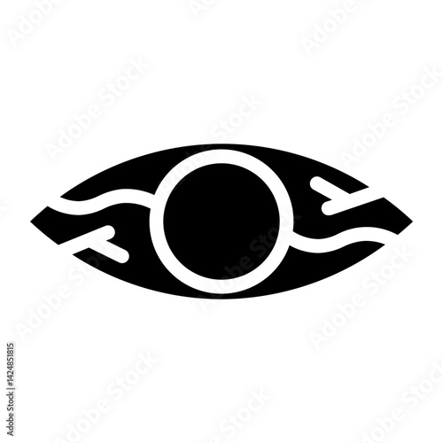 Cataract Eye Glaucoma Line Icon