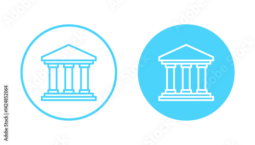 Bank icon vector. Bank sign and symbol, museum, university