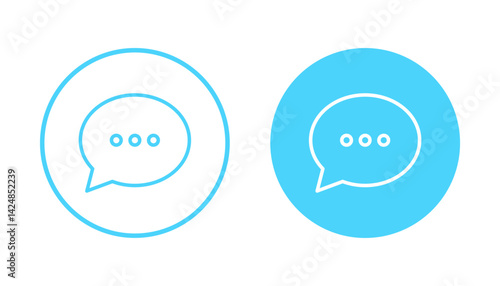 Chat icon vector. speech bubble sign and symbol. comment icon. message