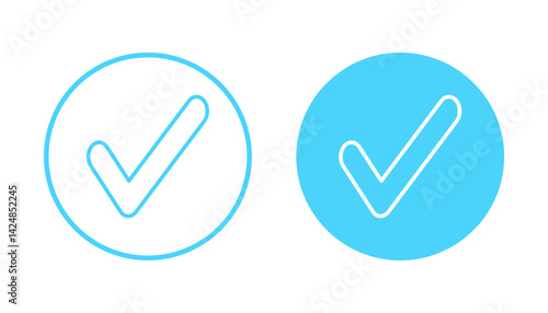 Check mark icon vector. Tick mark sign and symbol