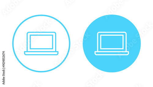 Laptop icon vector. computer sign and symbol