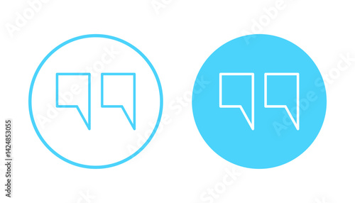 Quote icon vector. Quotation mark sign and symbol