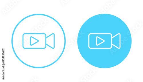 Video icon vector. video camera sign and symbol. movie sign. cinema