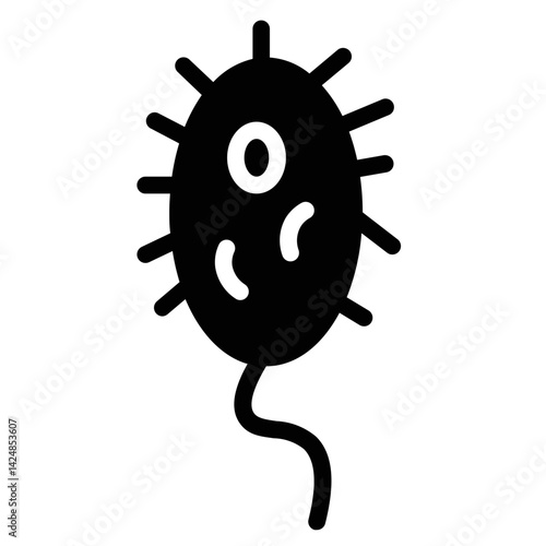 Bacteria Bug Virus Line Icon