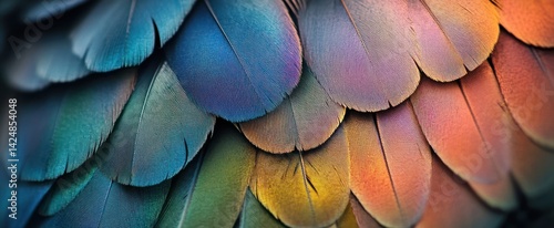 Wallpaper Mural Close-up of Multicolored Bird Feathers Torontodigital.ca