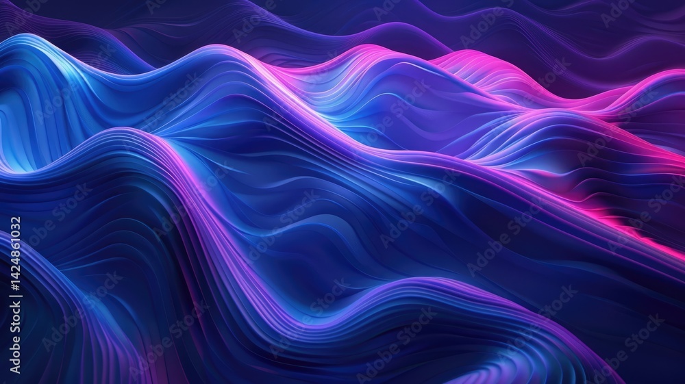 Abstract flowing wave pattern with dotted texture. Digital art for design of vibrant color with line floating in the black background. Dynamic motion evoke a sense of elegance and modernity. AIG53. Abstract flowing wave pattern with dotted texture. Digital art for design of vibrant color with line floating in the black background. Dynamic motion evoke a sense of elegance and modernity. AIG53.