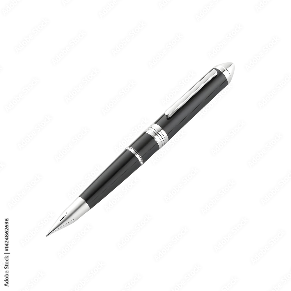 Elegant Silver Trim Pen, A Symbol Of Luxury, Perfect For Business Professionals, Writers And Discerning Individuals. A High-quality Writing Instrument, Showcasing Precision. Ideal For Signing Elegant Silver Trim Pen, A Symbol Of Luxury, Perfect For Business Professionals, Writers And Discerning Individuals. A High-quality Writing Instrument, Showcasing Precision. Ideal For Signing