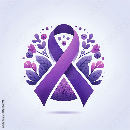 World Alzheimer’s Day design template good for celebration usage. purple ribbon vector illustration. ribbon vector illustration. vector eps 10.