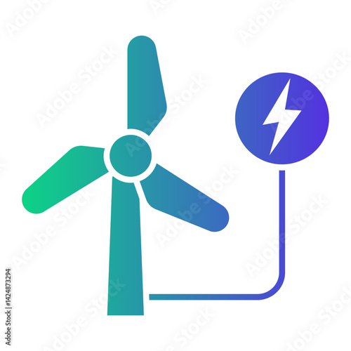 wind energy Gradient icon