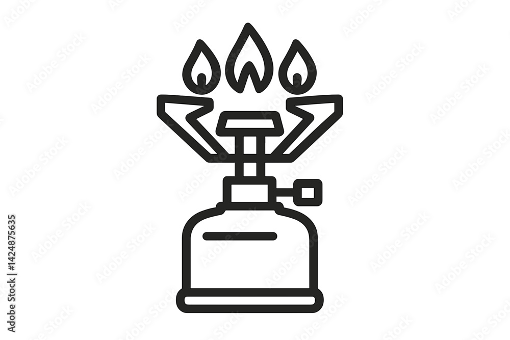 Portable Gas Stove Icon Illustration on Transparent Background Portable Gas Stove Icon Illustration on Transparent Background