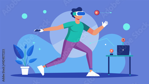 In a virtual reality setting a patient with chronic pain is able to engage in physical therapy exercises and movements with less strain and discomfort.
