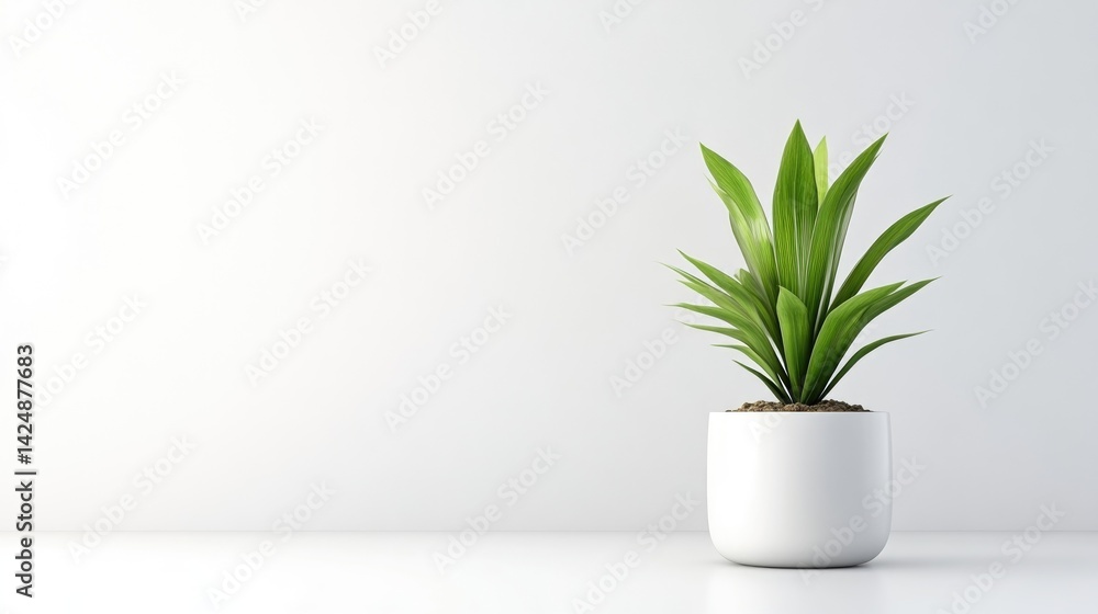 Minimalist plant in a white pot against a white wall (13) Minimalist plant in a white pot against a white wall (13)