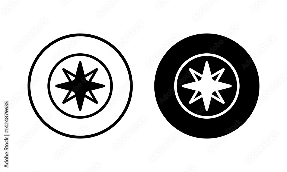 Compass icon vector illustration. arrow compass icon sign and symbol Compass icon vector illustration. arrow compass icon sign and symbol