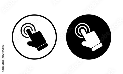 Hand click icon vector illustration. pointer sign and symbol. hand cursor icon