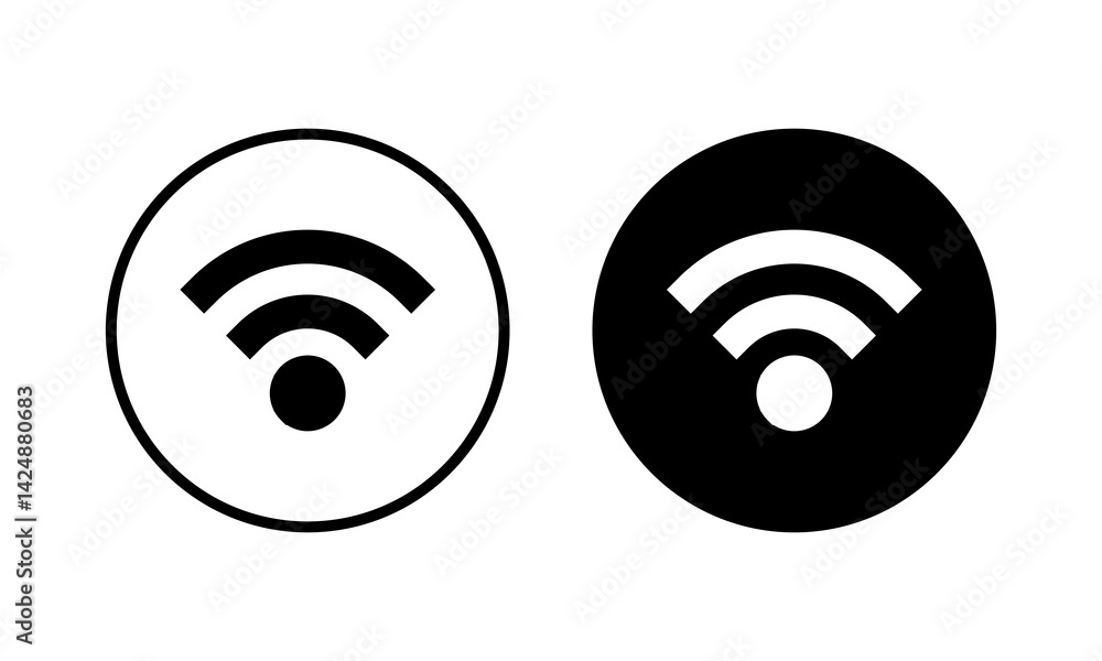 Wifi icon vector illustration. signal sign and symbol. Wireless icon Wifi icon vector illustration. signal sign and symbol. Wireless icon