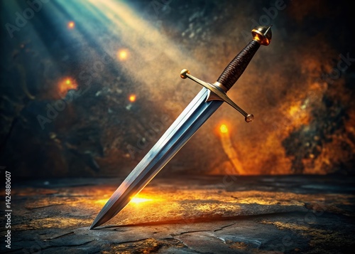 Low Light Broadsword:  Ancient Weapon, Dramatic Shadows, Cinematic Lighting