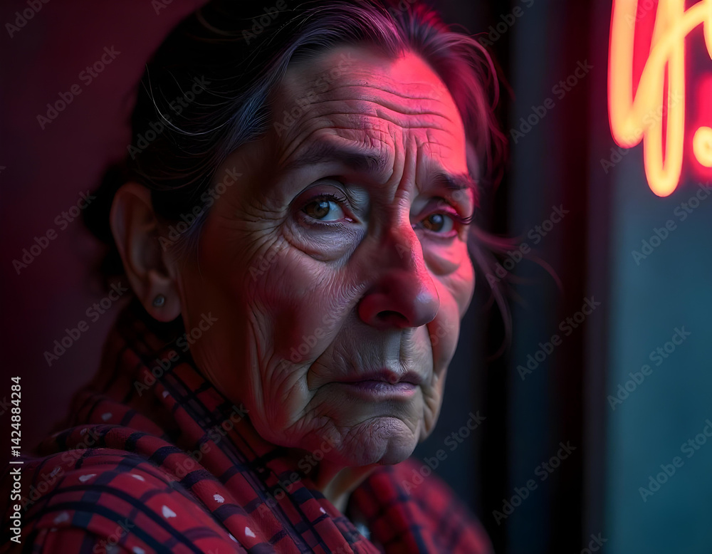 Close-up face portrait of a senior person woman human with wrinkles on their face Close-up face portrait of a senior person woman human with wrinkles on their face