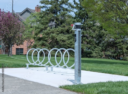Public Park Bike Repair Station
