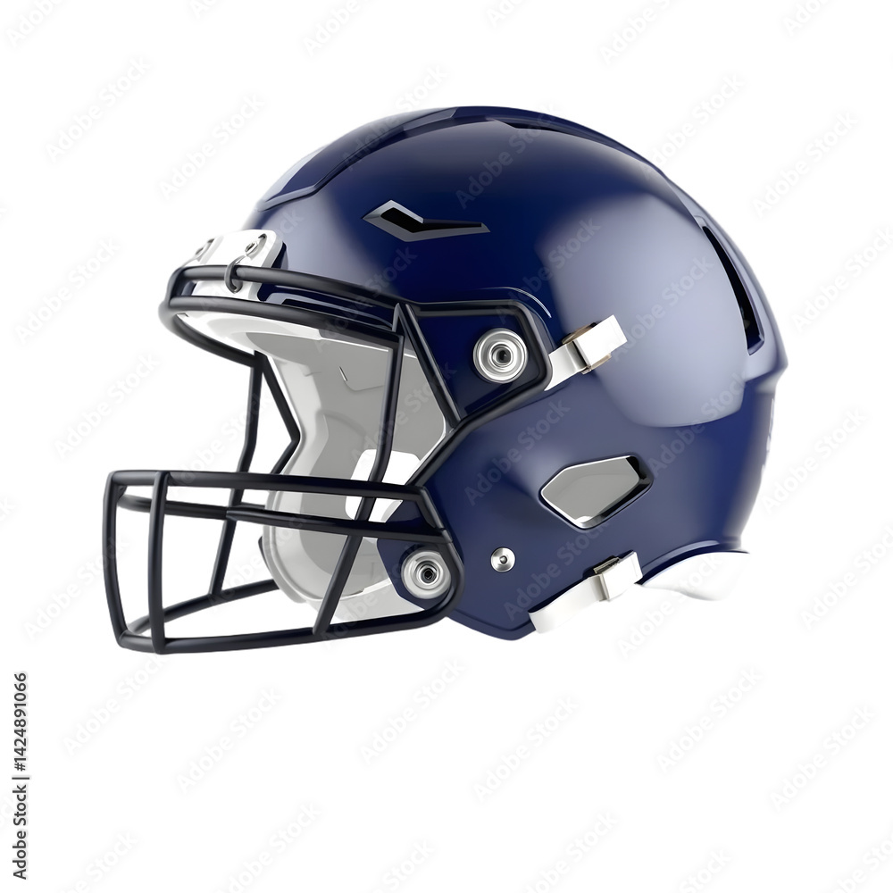 Fototapeta premium Football Helmet Design, High Performance Gear For Athletes. Protective Headgear, A Symbol Of Sportsmanship And Safety. 3d Rendered For Visual Clarity. Provides Excellent Protection, Crucial For Player