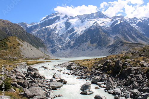 Hiking Toward the Giant – Hooker Valley Track