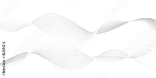 Vector energy digital abstract dynamic creative sound wave smooth beautiful space digital composite bland line. frequency flow business stripe gradient white vector technology template background.	
