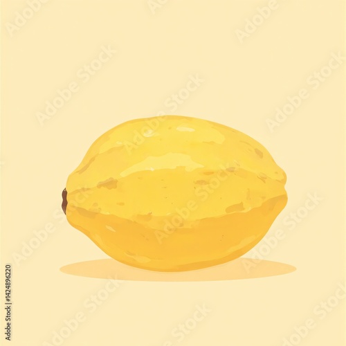 Yellow Cacao Fruit Illustration