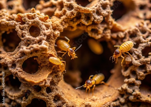 Minimalist Termite Tunnel Network: Abstract Brown Earth Lines