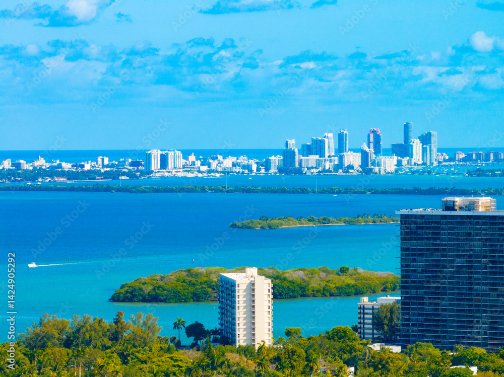 Miami beauty aerial landscape print photography scene 2025