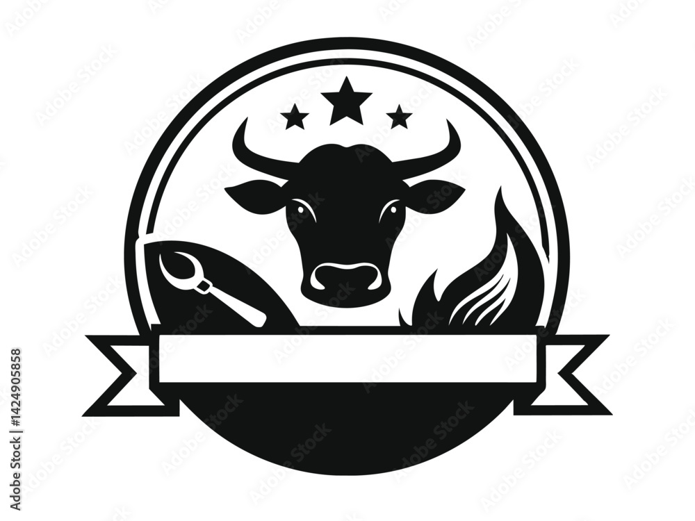 Black and white farm cattle illustration of a cute cow and calf Black and white farm cattle illustration of a cute cow and calf