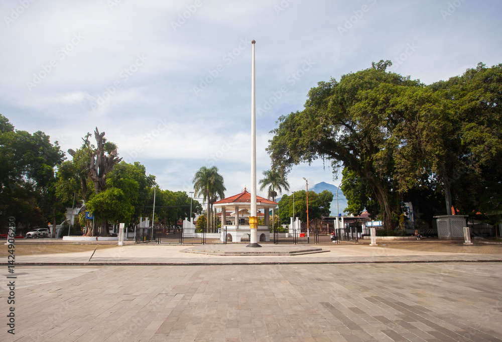 Pendopo, a hall building part of the Garut Regent's office complex, is located in front of the Garut City square near the Garut Grand Mosque.