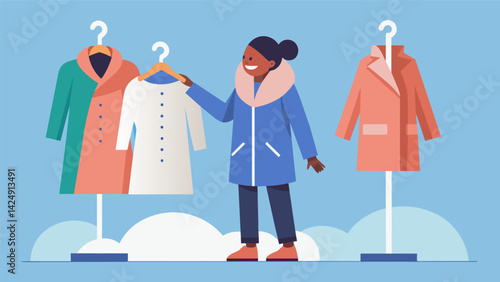 A consumer chooses to invest in a highquality ethically made winter coat instead of several cheaper fast fashion options..