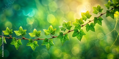 Spring Oak Ivy, Long Exposure Photography, Lush Green Foliage, Natural Texture,  Botanical Background