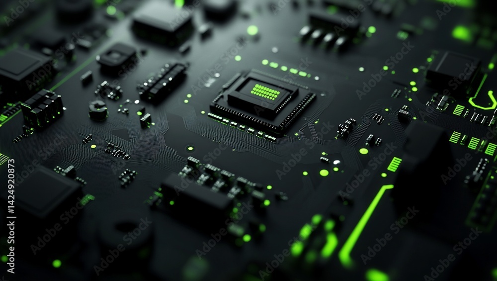 Fototapeta premium Circuit board close-up