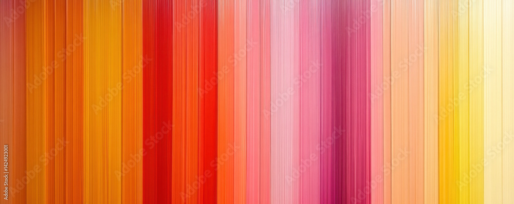 Obraz premium A colorful striped background with a rainbow of colors. The colors are bright and vibrant, creating a cheerful and lively atmosphere. The stripes are of different widths and lengths, adding depth