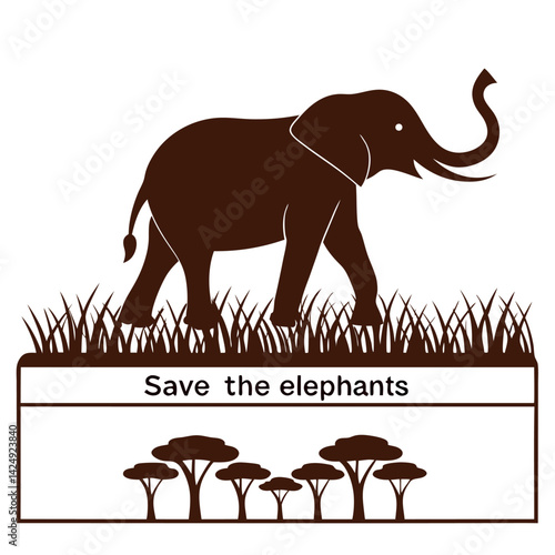 Save The Elephants African Wildlife Conservation T-Shirt.