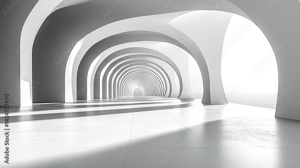 Obraz premium Modern arched hallway