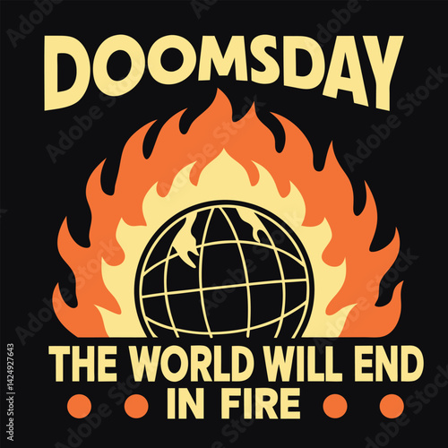 Doomsday The World Will End In Fire Graphic T-Shirt.