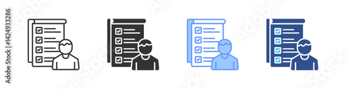 Accountability Multi Style Icon Set Vector 