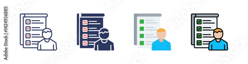 Accountability Multi Style Icon Set Vector 