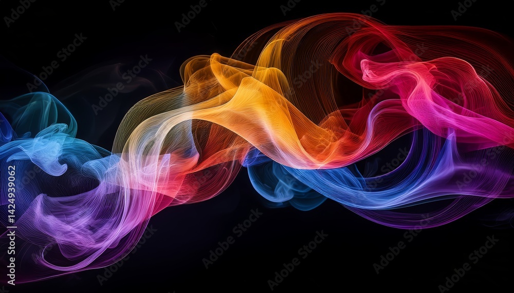 Fototapeta premium Abstract Colorful Smoke Ethereal Art
