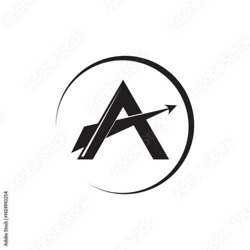 Letter A Athena logo vector