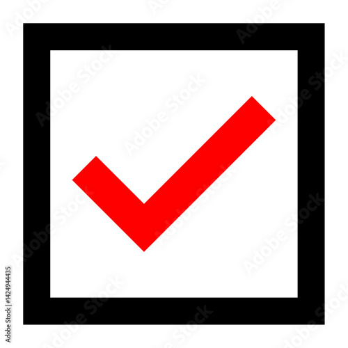 シンプルなチェックマーク ベクターデータ チラシ・Web・動画素材 ブラック レッド