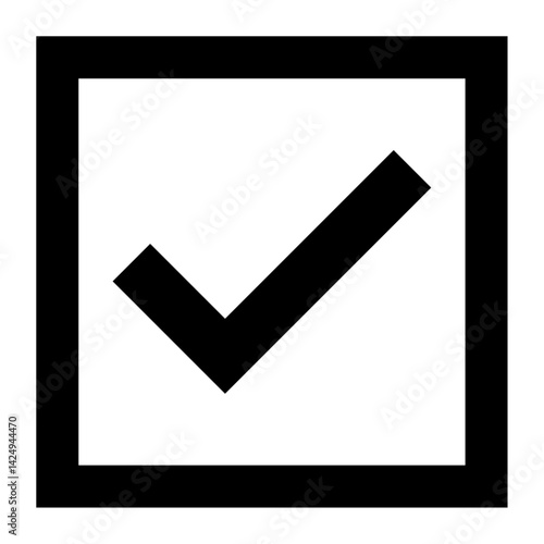 シンプルなチェックマーク ベクターデータ チラシ・Web・動画素材 モノクロ