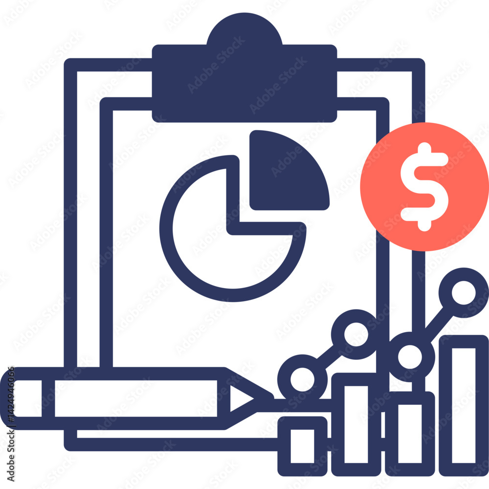 Financial Planning mixed color icon Financial Planning mixed color icon
