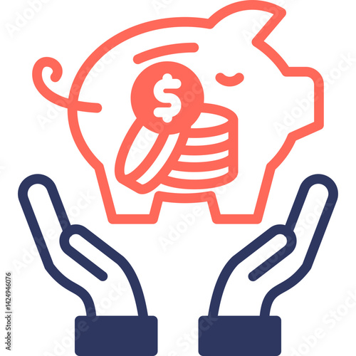 Savings mixed color icon