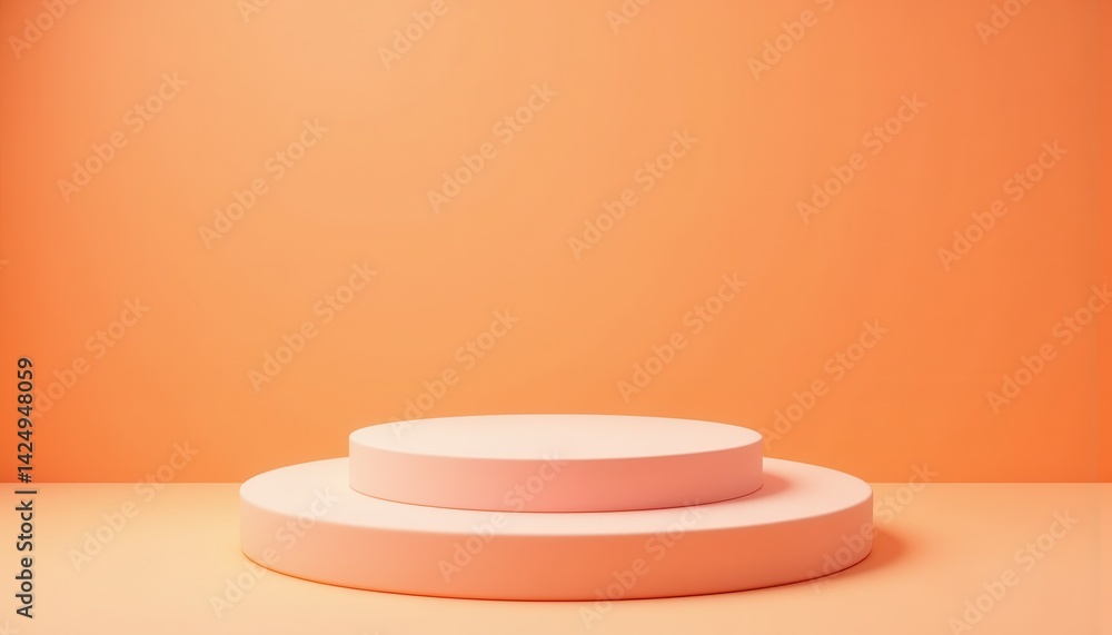 Minimalist pastel podium display Minimalist pastel podium display