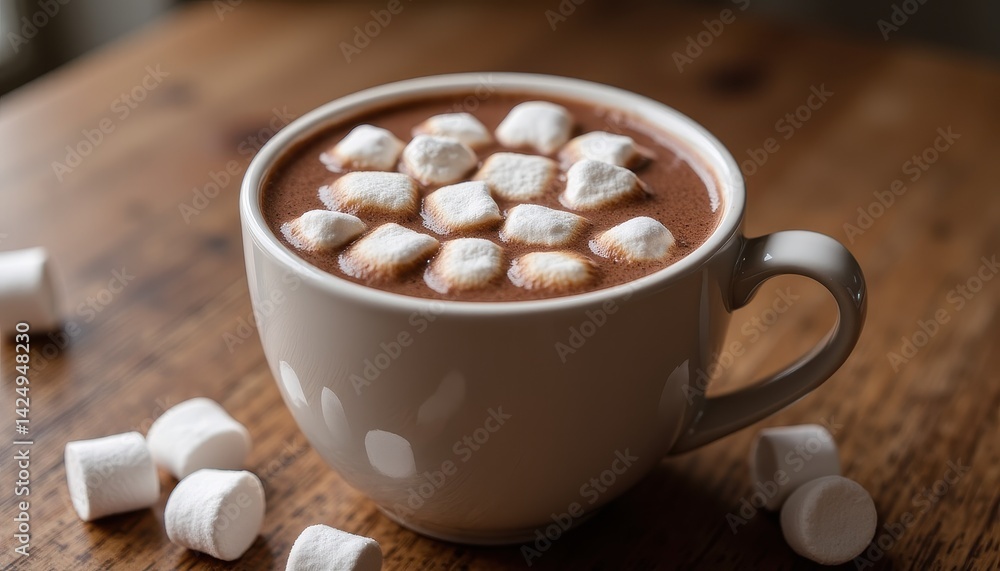 Fototapeta premium Hot chocolate with marshmallows