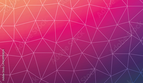 Abstract polygonal template. Design for flyer, wallpaper, presentation, paper. Vector illustration. Creative gradient color.