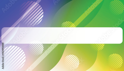 Template Background With Wave Geometric Shape, Lines, Circle. For Design, Presentation, Business. Vector Illustration