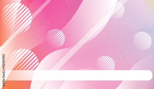 Blurred Decorative Design In Abstract Style With Wave, Curve Lines, Circle, Space for Text. Fluid shapes composition. For Design Flyer, Banner, Landing Page. Vector Illustration